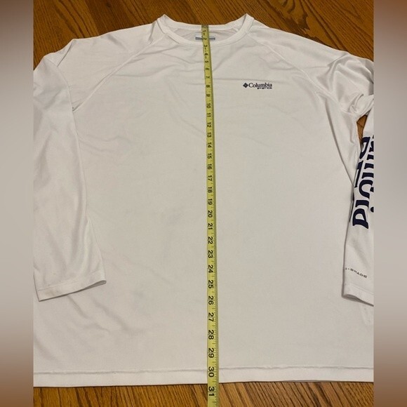 Columbia Mens PFG White Long Sleeve Fishing Shirt - Picture 14 of 15